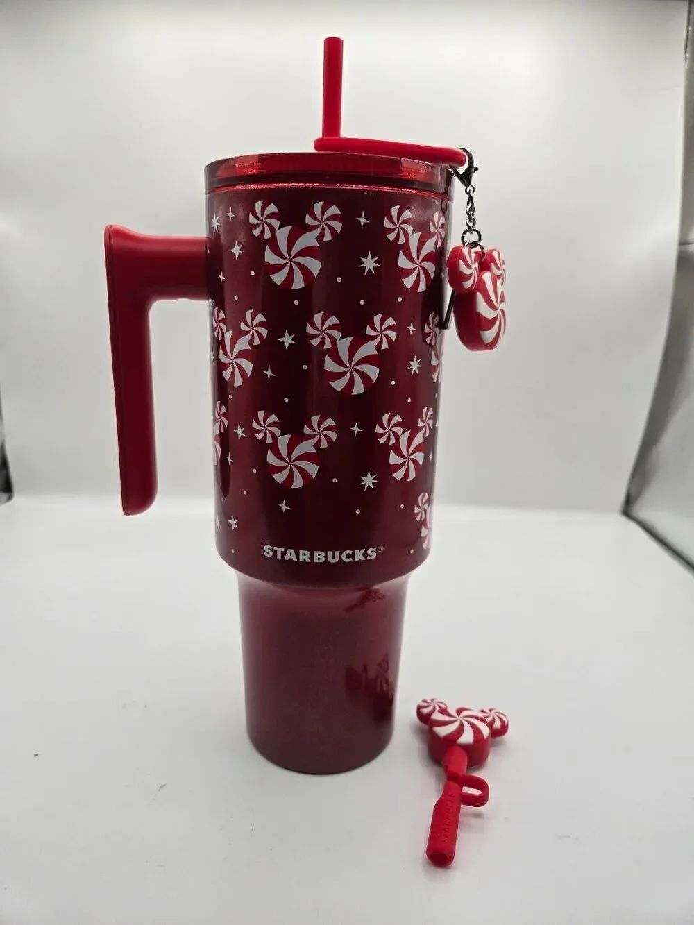 Starbucks Disney Peppermint Mickey Tumbler and Straw Topper 2025